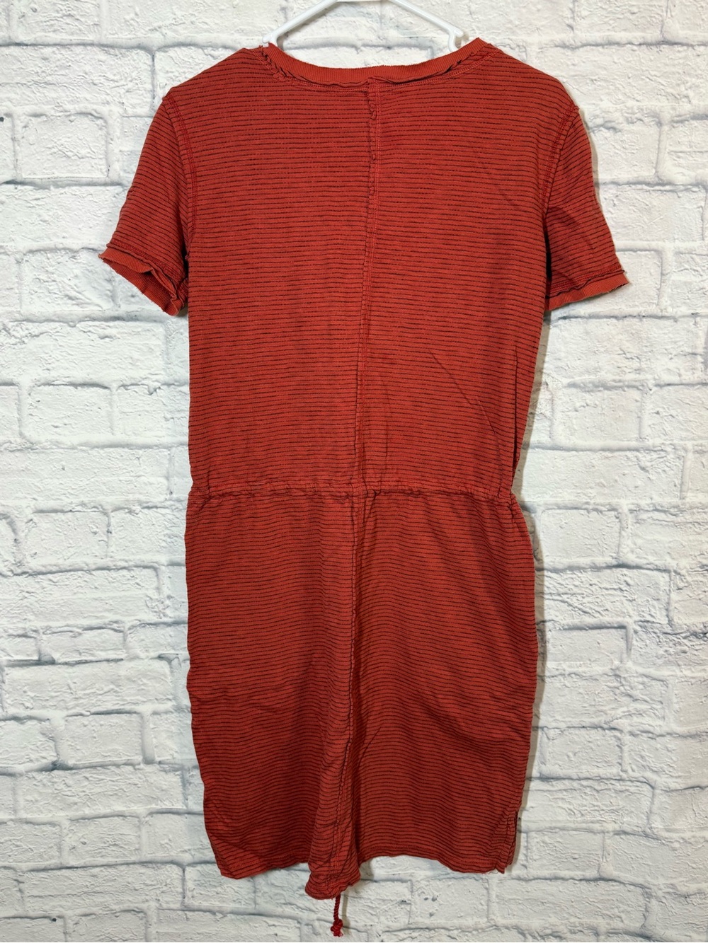 Sundance Rust Red Striped Short Sleeve Dress, XS - Picture 5 of 7